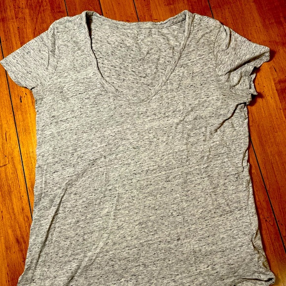 Gap - Slub U-Neck T-Shirt - Heather Gray - XS - GUC - Picture 2 of 3